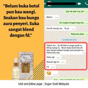 # 🙋‍♀️PENGUNAAN SUGAR GOLD MALAYSIA- LUXURY BEAUTY OIL, KOSMETIK CIDA