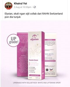 INFO: RUBY CELLACTIVE WHITE , ELYSIAN BOOSTER SERUM AND SET BASIC ELYSIAN, KOSMETIK CIDA