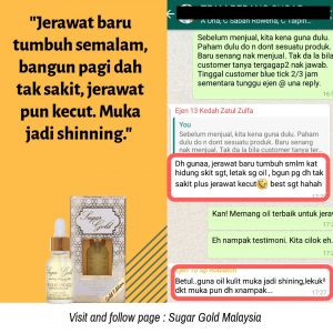 Sugar Gold Oil &#8211; Face oil MALAYSIA- Luxury Beauty OIl, KOSMETIK CIDA