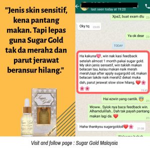 Sugar Gold Oil &#8211; Face oil MALAYSIA- Luxury Beauty OIl, KOSMETIK CIDA