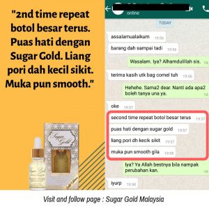 Sugar Gold Oil &#8211; Face oil MALAYSIA- Luxury Beauty OIl, KOSMETIK CIDA