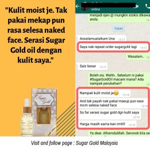 Sugar Gold Oil &#8211; Face oil MALAYSIA- Luxury Beauty OIl, KOSMETIK CIDA