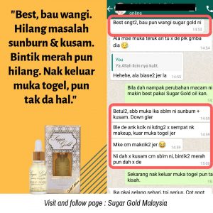 Sugar Gold Oil &#8211; Face oil MALAYSIA- Luxury Beauty OIl, KOSMETIK CIDA