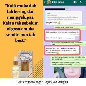 Sugar Gold Oil &#8211; Face oil MALAYSIA- Luxury Beauty OIl, KOSMETIK CIDA