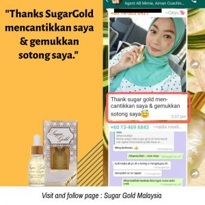 Sugar Gold Oil &#8211; Face oil MALAYSIA- Luxury Beauty OIl, KOSMETIK CIDA