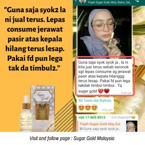 Sugar Gold Oil &#8211; Face oil MALAYSIA- Luxury Beauty OIl, KOSMETIK CIDA