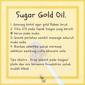 Sugar Gold Oil &#8211; Face oil MALAYSIA- Luxury Beauty OIl, KOSMETIK CIDA