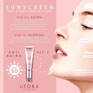 KELEBIHAN &#038; KEPENTINGAN MEMAKAI UFORA SUNSCREEN SPF50 PA++, KOSMETIK CIDA