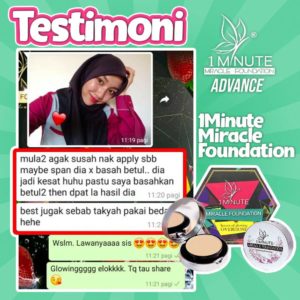 Info , Review &#038; Testimoni &#8211; 1minute miracle foundation ( Foundation Mua bellaz), KOSMETIK CIDA