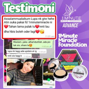 Info , Review &#038; Testimoni &#8211; 1minute miracle foundation ( Foundation Mua bellaz), KOSMETIK CIDA