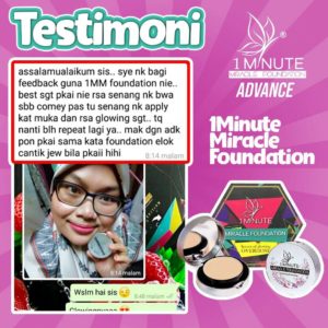 Info , Review &#038; Testimoni &#8211; 1minute miracle foundation ( Foundation Mua bellaz), KOSMETIK CIDA