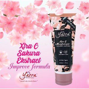 MOISTURISER SESUAI UNTUK KULIT BERMINYAK ,BERJERAWAT DAN BERJERAGAT : YARRA MOISTURISER SAKURA, KOSMETIK CIDA