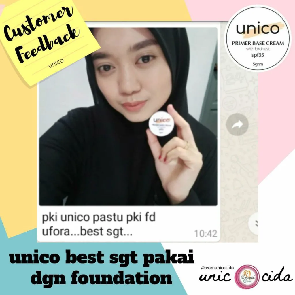 cara pakai unico cream